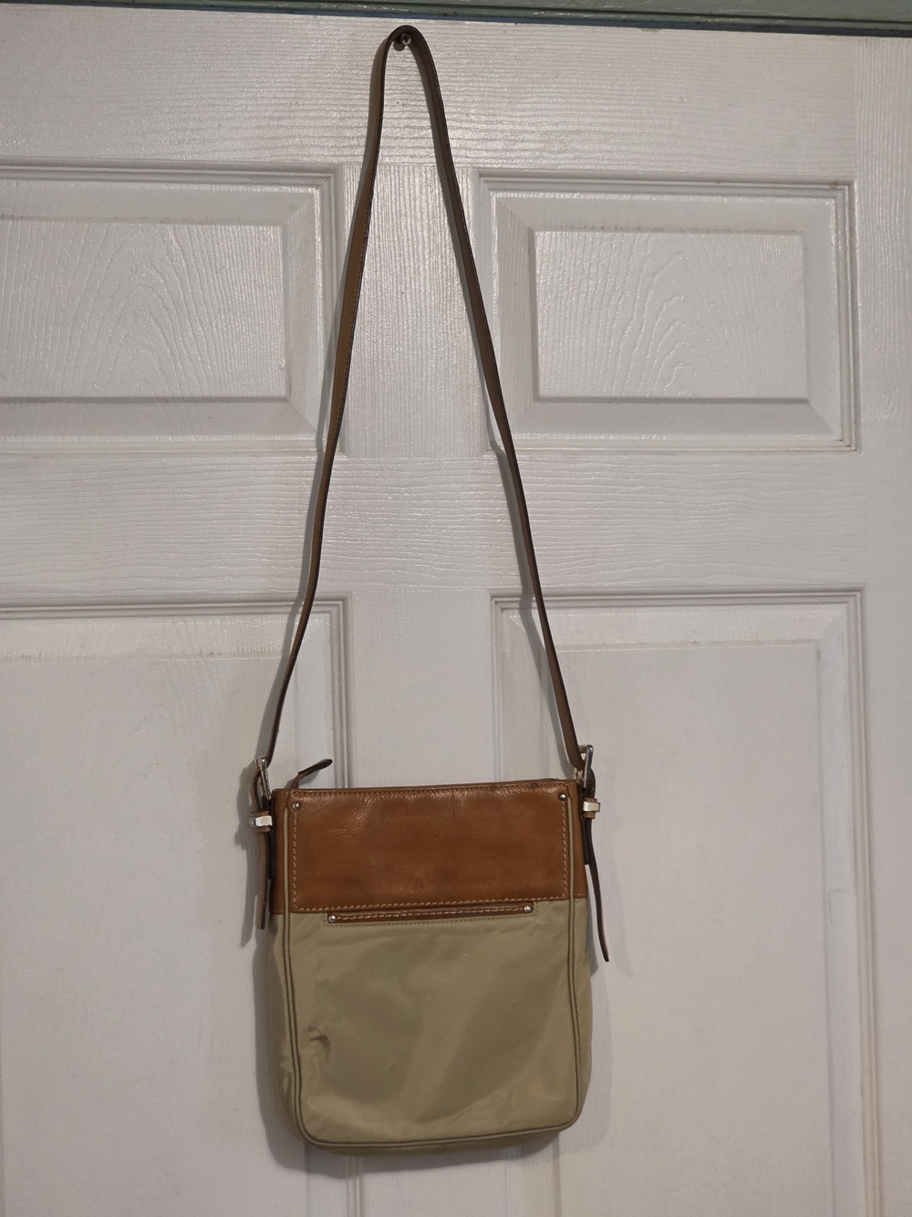 Michael Kors Tan and Brown Crossbody Bag